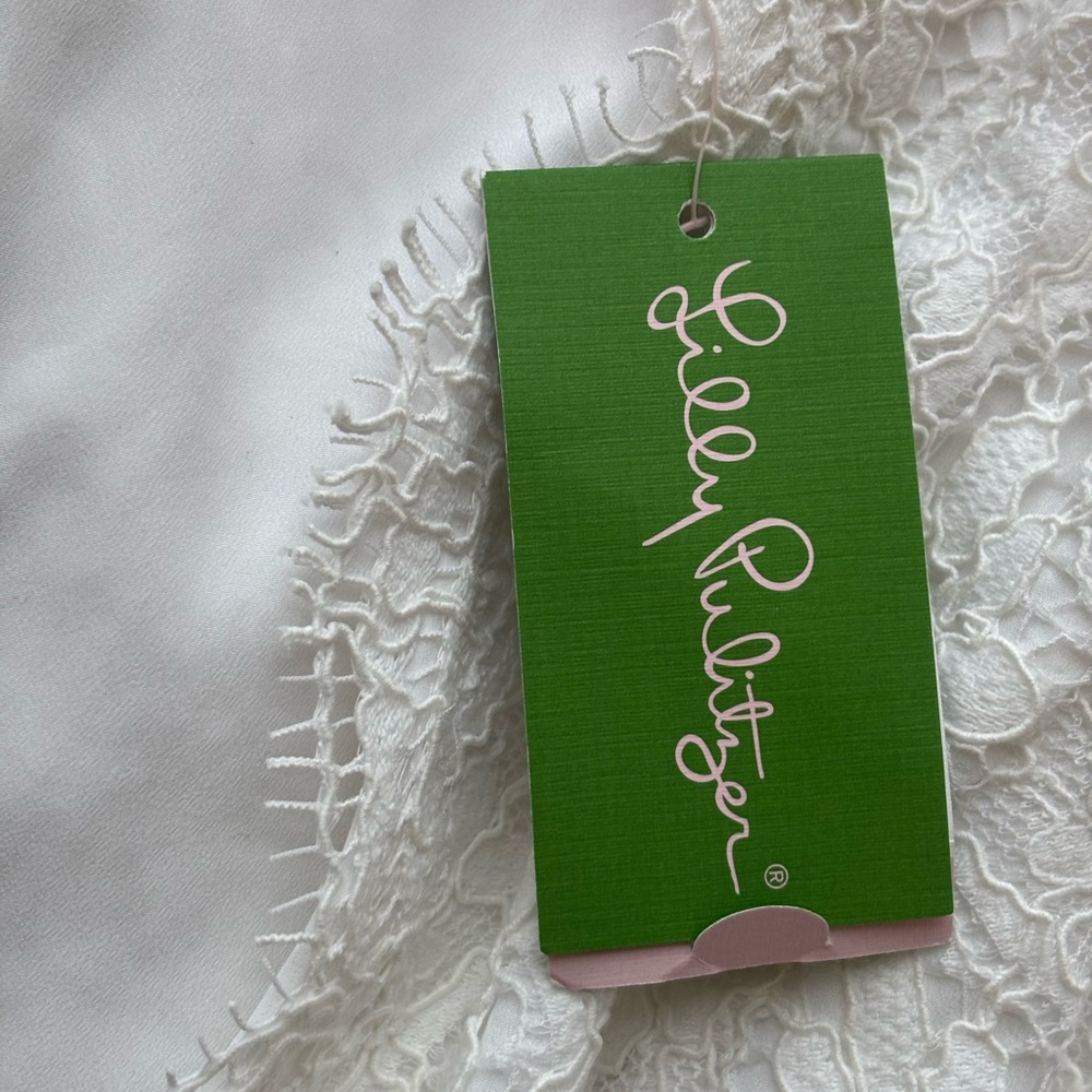 Lilly Pulitzer Meryl Dress Resort White Diamond Lace Size 0 New with Tags - Picture 10 of 16
